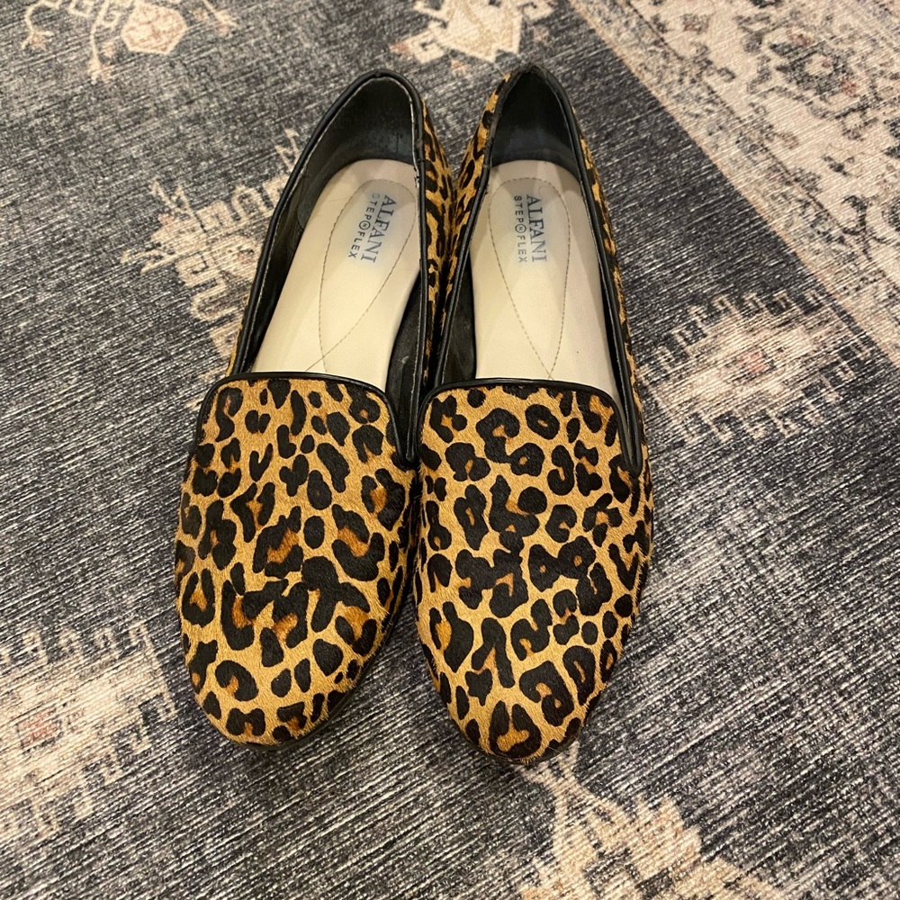 Alfani | Macy’s | Calfhair | Leopard Loafers